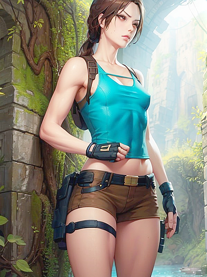 Lara Croft's Small Breasts Take Center Stage in Steamy Hentai Action