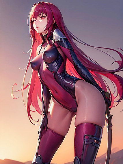 Scathach from Fate/Grand Order Enjoying Small Breasts in Steamy Hentai Scenes