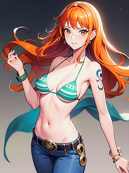 Nami's Tiny 18+ Tits Take Center Stage in Sensual Hentai Action
