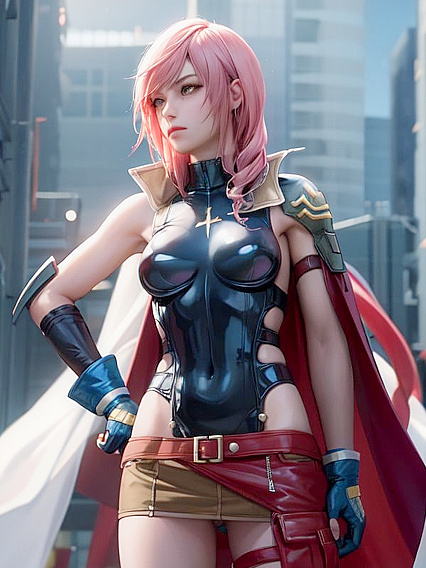 Lightning from Final Fantasy Enjoying Intense Hentai Pleasure Despite Small Breasts