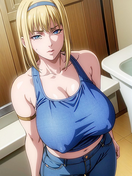 Mind-Bending hentai screencaps featuring natural breasts in solo pleasure scenes