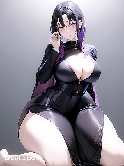 Kochou Shinobu's Pale Skin Glows in Tight Clothing for Seductive Hentai Pleasure