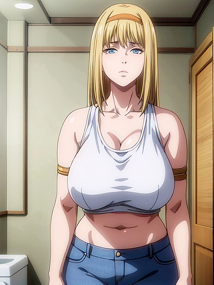 Thick Natural Breasts Get Steamy in Bathroom Hentai Action