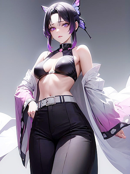 Kochou Shinobu's Small Breasts Take Center Stage in Steamy Hentai Action