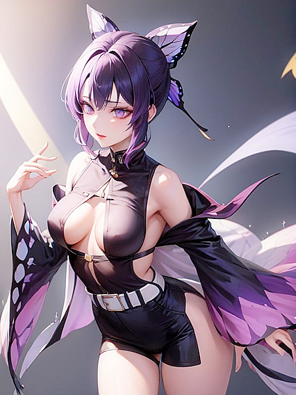 Shinobu Kochou's Small Breasts Take Center Stage in This Seductive Hentai Experience