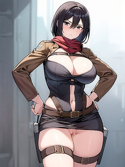 Fit Thighs Exposed in Seductive Front View Hentai Fantasy