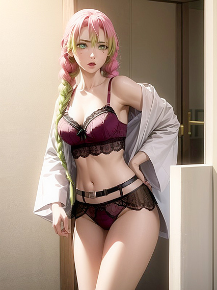 Mitsuri Kanroji from Demon Slayer Seduces in LINGERIE for Steamy Hentai Scenes