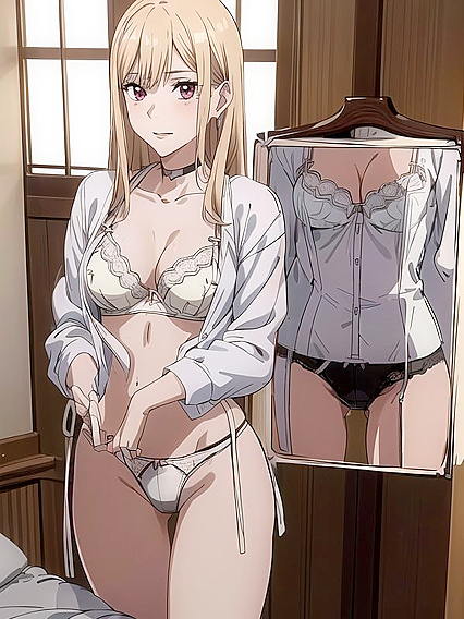 Kitagawa Marin from Sono Bisuke Doulu Wears Seductive Lingerie for Steamy Hentai Pleasure