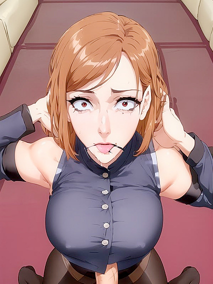 Cum Explosion in Mouth with Visible Nipples and Deep Cleavage Hentai Action