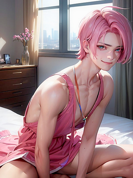 Teen 18+ Girl 18+ in Seductive Dress Takes Bedroom Pleasure to New Heights in Hentai AIPorn
