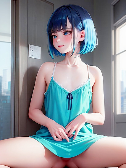 Bobcut Guy Enjoying Blissful Moments in Happy Hentai AI Action