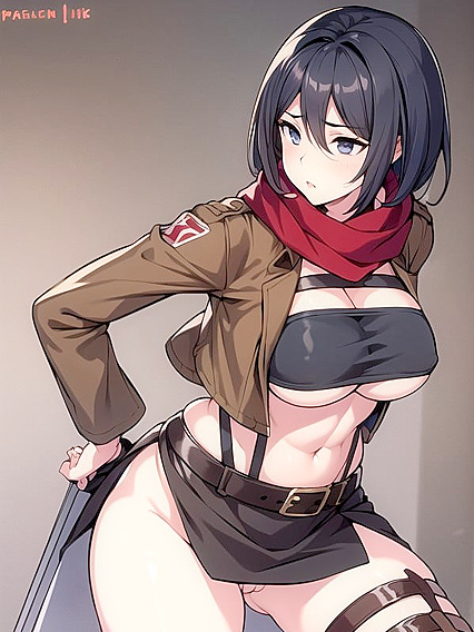 Hands-On-Hips Action with Mini-Skirt and Exposed Belly in Steamy Hentai Scenes