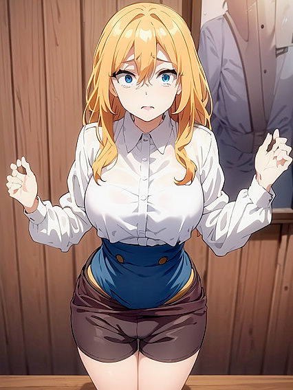 Big Breasted Beauty with Afro in Detailed Hentai Screencaps
