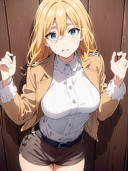 Ginger grabs her thick boobs in mind-blowing hentai action
