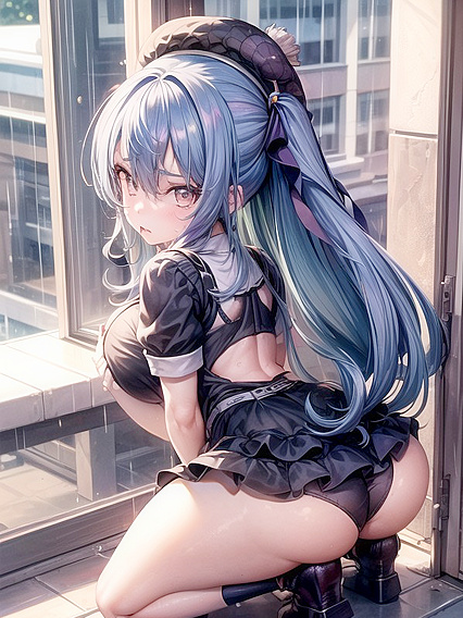City hentai adventure featuring breast expansion ecstasy with one person