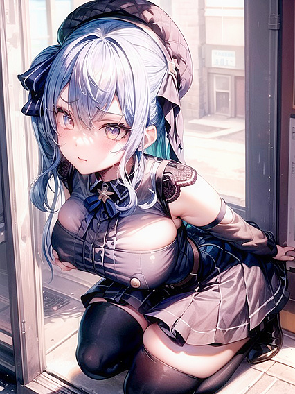 Raining Day Dreams: Erotic Hentai Scenes with a Window View and Beret
