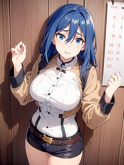 Noon hentai featuring bottom-up booty grabs and intense boob action