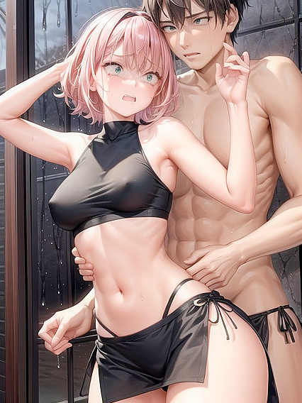 Ultra-Detailed Nighttime hentai Action with Petite Breasts