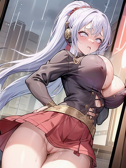 in Snowy Seduction: Breast Expansion Thrills in Uniform Hentai