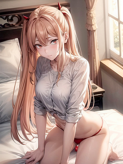 Ultra-Detailed Red-Eyed Beauty with a Perfectly Shapely Ass in hentai AI Action