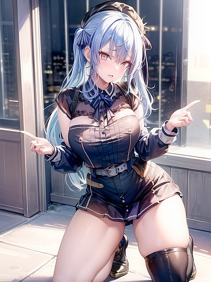 Pale-Skinned Beauty in Beret and Thigh-High Socks Takes OnMind-Bending Hentai Pleasure