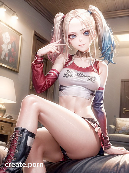 Model Shows Off Her Crop Top in a Sexy Living Room Hentai Scene