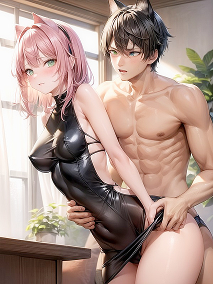 Noon-time Surprise: Arms Raised and Taken From Behind in Hentai Bliss