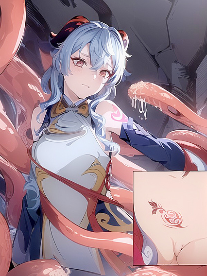 Ganyu Wrapped in Pleasurable Tentacles for Explosive Hentai Orgasms