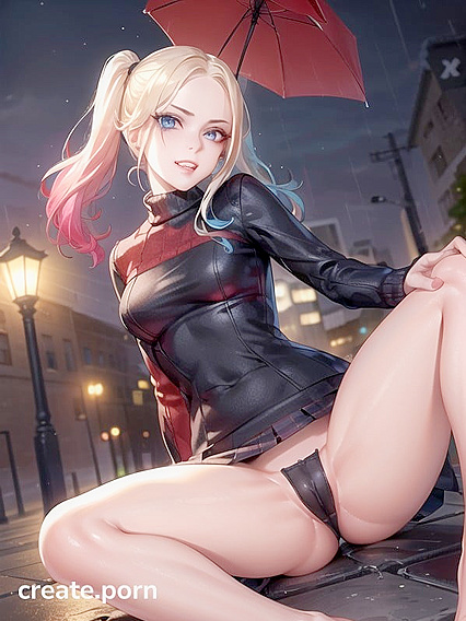 Spreading Her Legs in the City: A Steamy Sweater Hentai Adventure