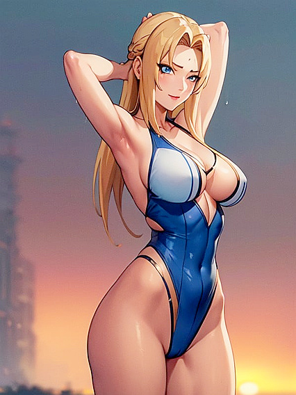 Tsunade from Naruto Shows Off Muscular Arms in Steamy Hentai Action