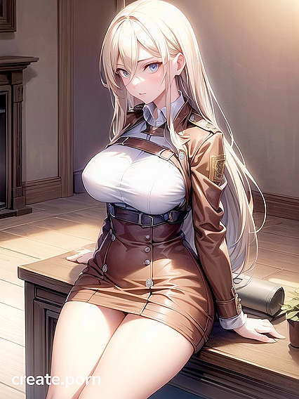 Teen 18+ Goddess Poses Hands-On-Hips in Seductive Front View Hentai Action
