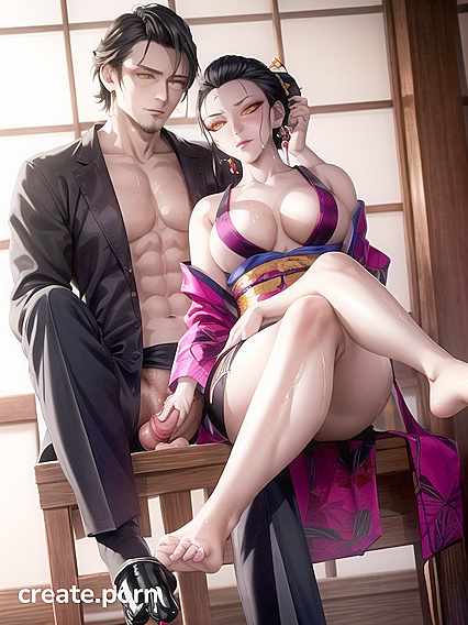 Daki from Demon Slayer Gets Steamy Foot Fetish Fun in Perfect Picture Hentai