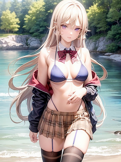 Bikini and Bra-clad Goddesses in Steamy Topless Hentai Adventures