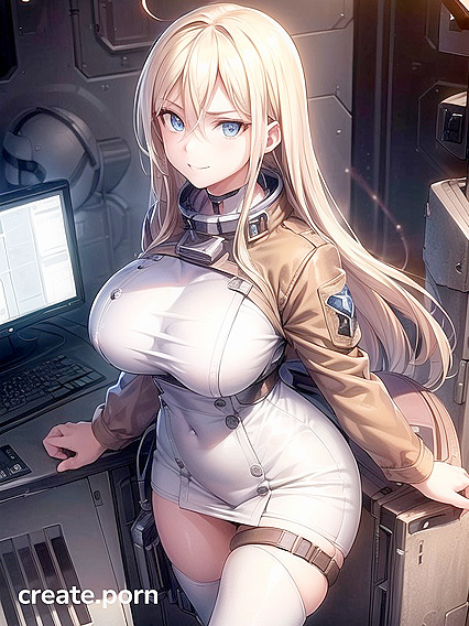 Blonde with Massive Ass Smirks Seductively in Hot Hentai Action