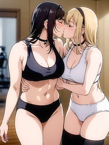 Blacked Logo Sport Bra in Intense Detail for Steamy Hentai Pleasure