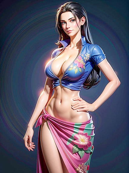 Nico Robin from One Piece in Seductive 3D Hentai Action