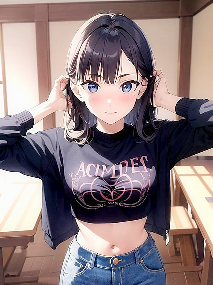 Victoria's Secret Clad Cutie Smiles and Blushes in Steamy Hentai Action