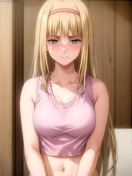 Ymir Fritz from Attack on Titan Seduces in Pink Victoria's Secret Shirt Hentai Scene