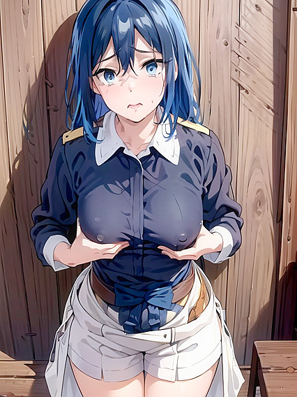 Fearful Blue-Eyed Beauty Leans In for Intense Hentai Pleasure