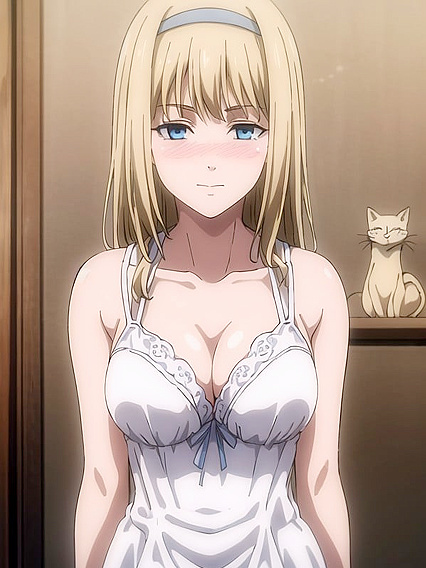 Ymir Fritz from Attack on Titan Seduces in Neko Cat Lingerie Cosplay