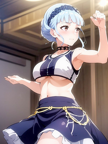 Detailed Screencap: Skirt and Crop Top Action in Horny Hentai Scenes