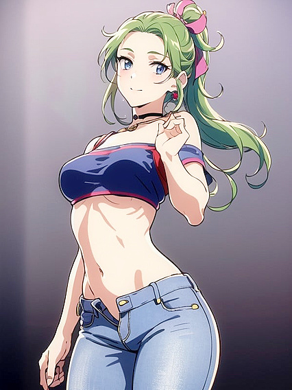 Tina from Final Fantasy Teased in Crop Top for Steamy Hentai Action