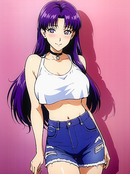 Seductive Underboob in Oversized T-Shirt and Skinny Jeans Hentai Action