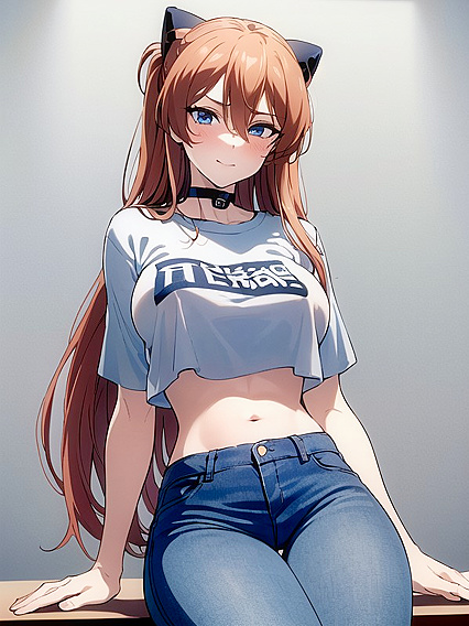Asuka's Underboob Tease in Tight Jeans Leads to Steamy Hentai Pleasure