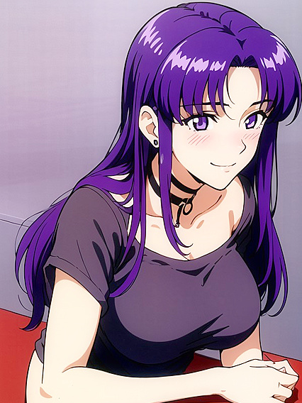 Mischievously Smiling and Blushing in Choker-Fueled Casual Hentai Pleasure