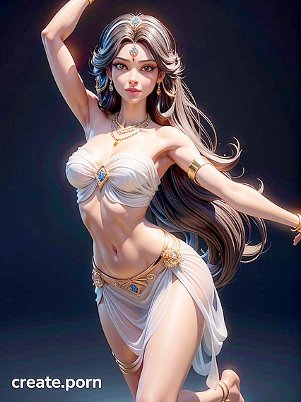 Jasmine from Aladdin Wears Seductive Necklace During Yoga Hentai Session