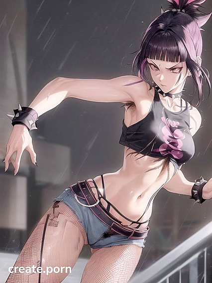 Retro hentai featuring piercings and bold makeup for intense pleasure scenes