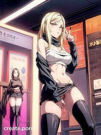 Dark-eyed Beauty with Heavy Makeup and Bold Brows in Seductive Hentai Action