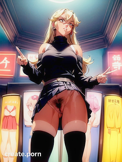 Fantasy with Thigh-High Socks and Loose Sweater in Hentai Action