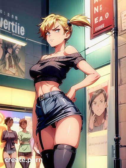 Retro Blonde Goes Commando for Steamy Hentai Action